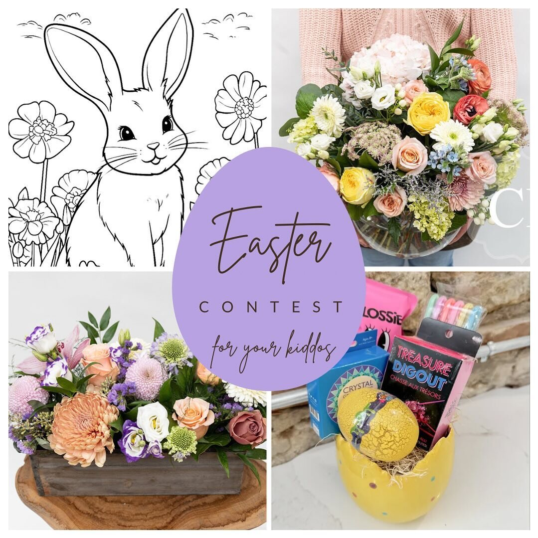 CONTEST!!! This one is for the kiddos! 🐰 

Follow the link in our bio to save our coloring page.

Snap a pic of the finished page and tags us in it!

You will be entered to win a fun filled Easter basket and a $100 arrangement for a recipient of you
