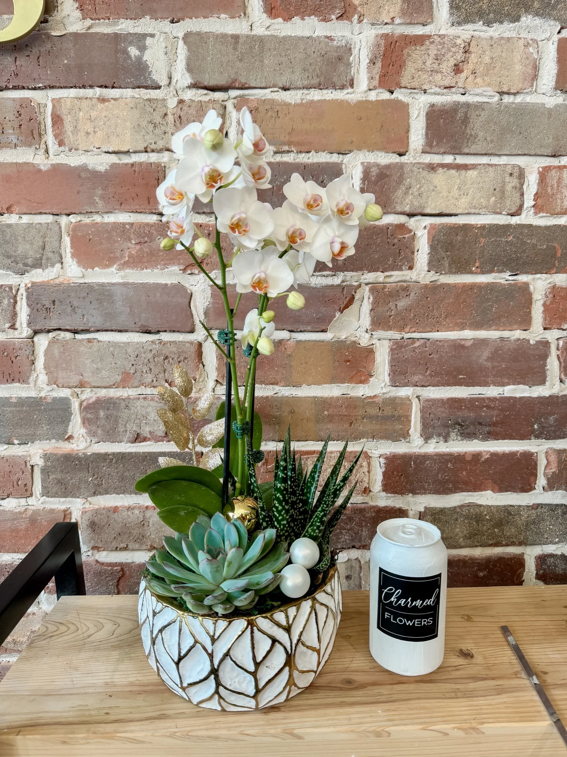 Gilded Holiday Orchid Bowl 2