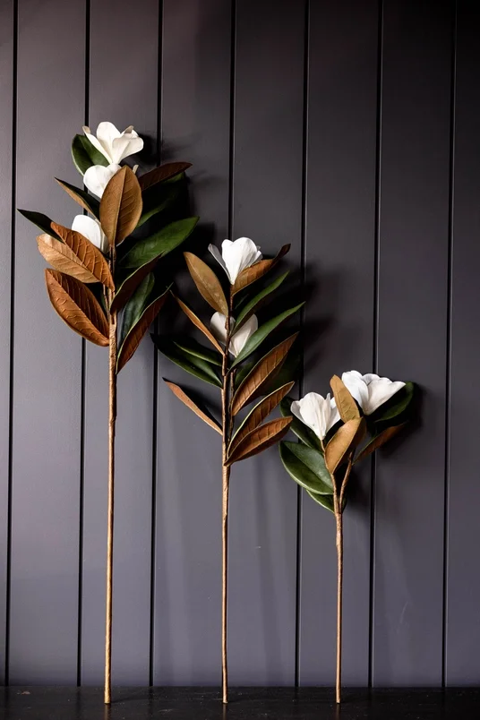 Faux Magnolia Branch - Fall/Winter Decor