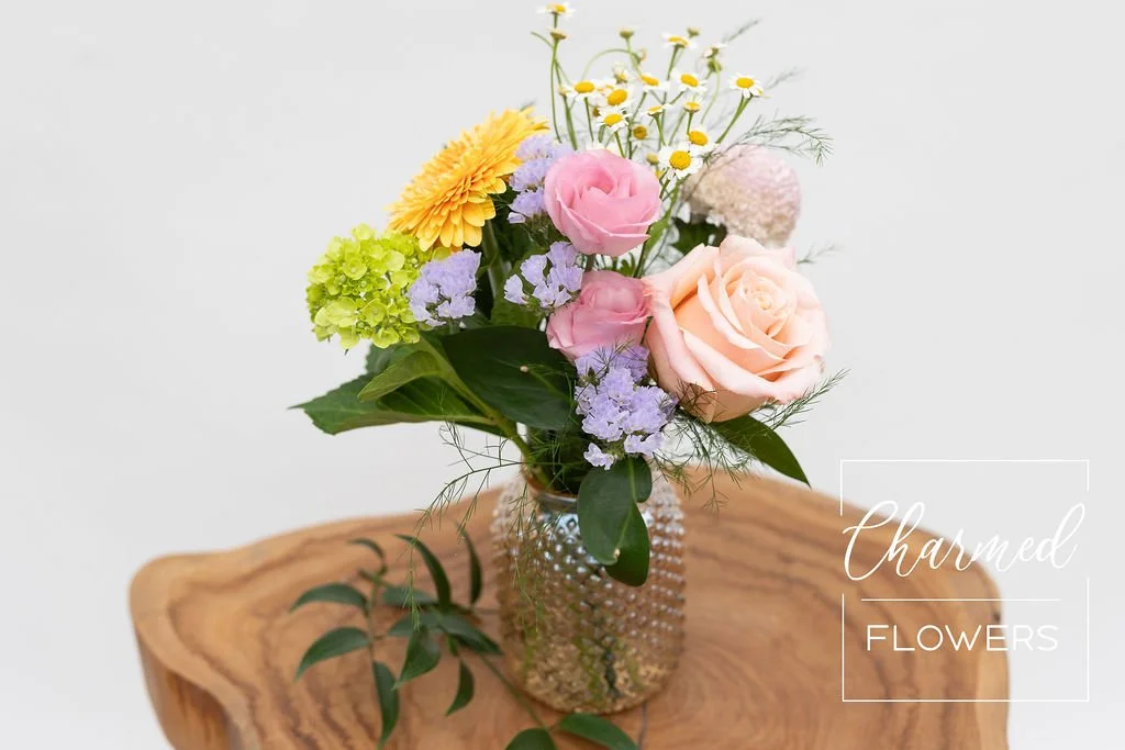 small pastel flowers