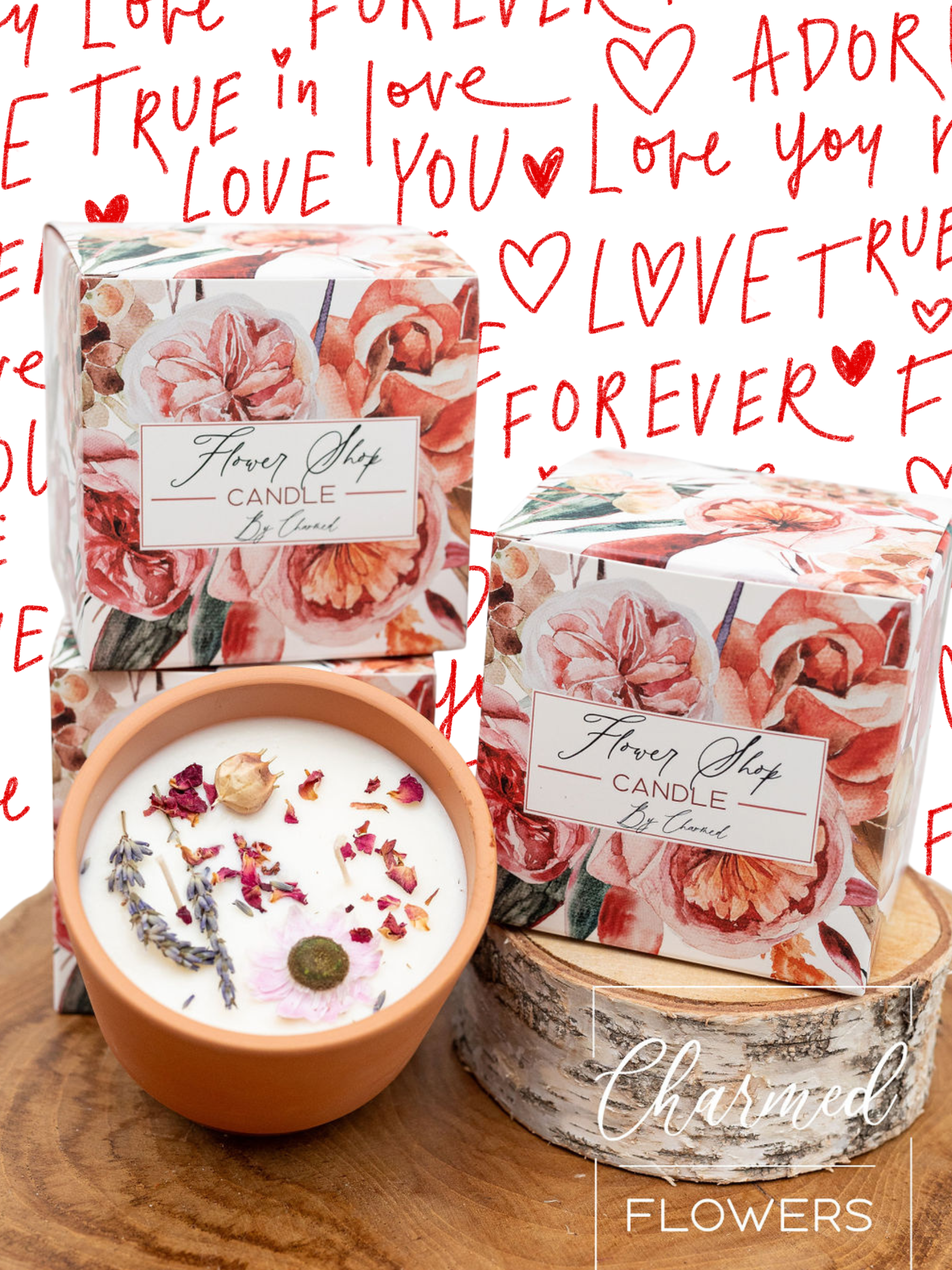 Large Flower Shop Candle