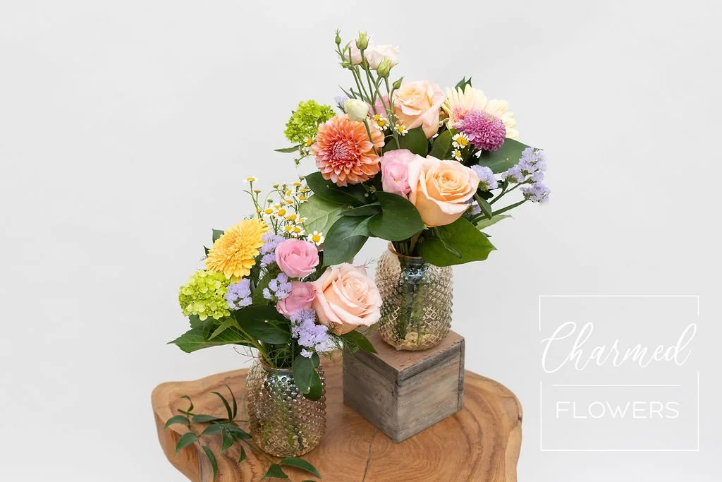 small pastel flower arrangement