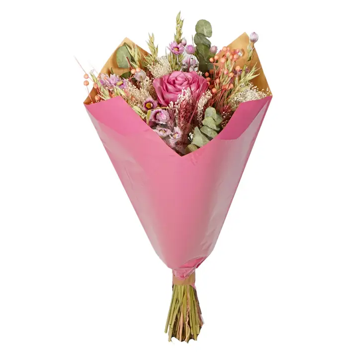 Dried Valentine's Bouquets Pink
