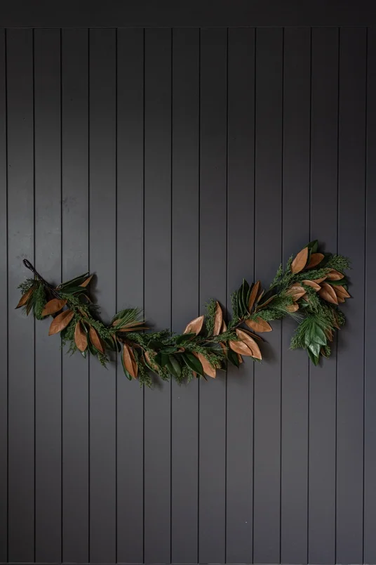 6ft Magnolia Norfolk Cypress Mixed Real Touch Garland. Christmas/Holiday Decor