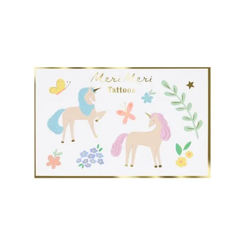 Unicorn Themed Tempory Tattoos for kids