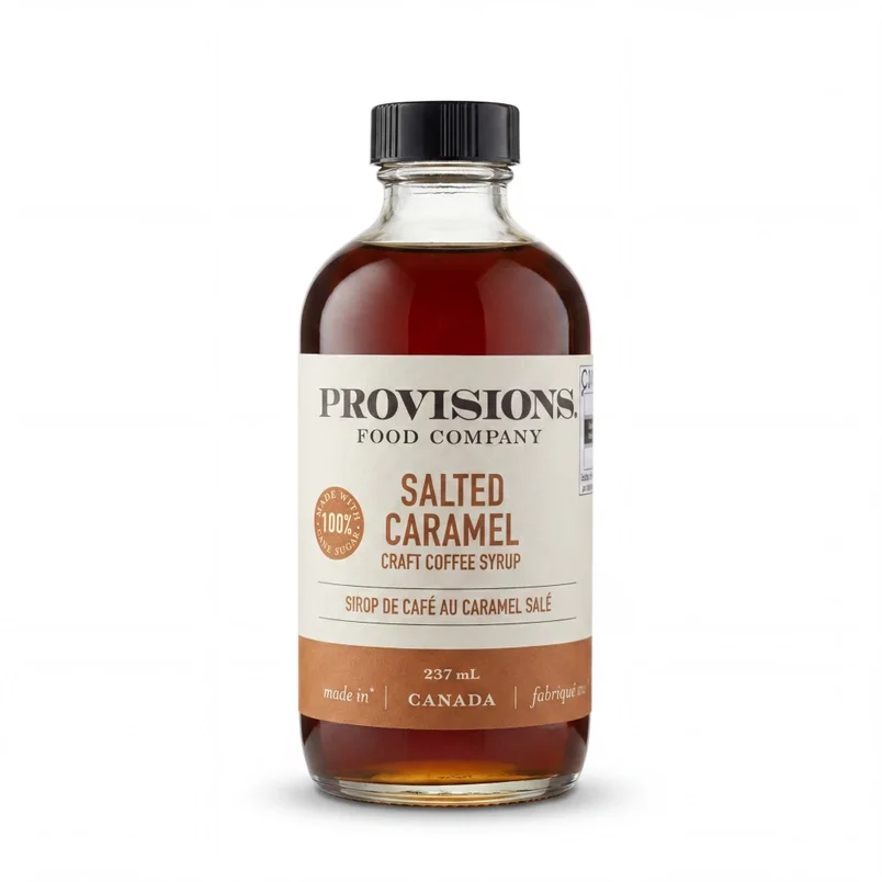 Salted Caramel Coffee Syrup made in small bactches in Canada