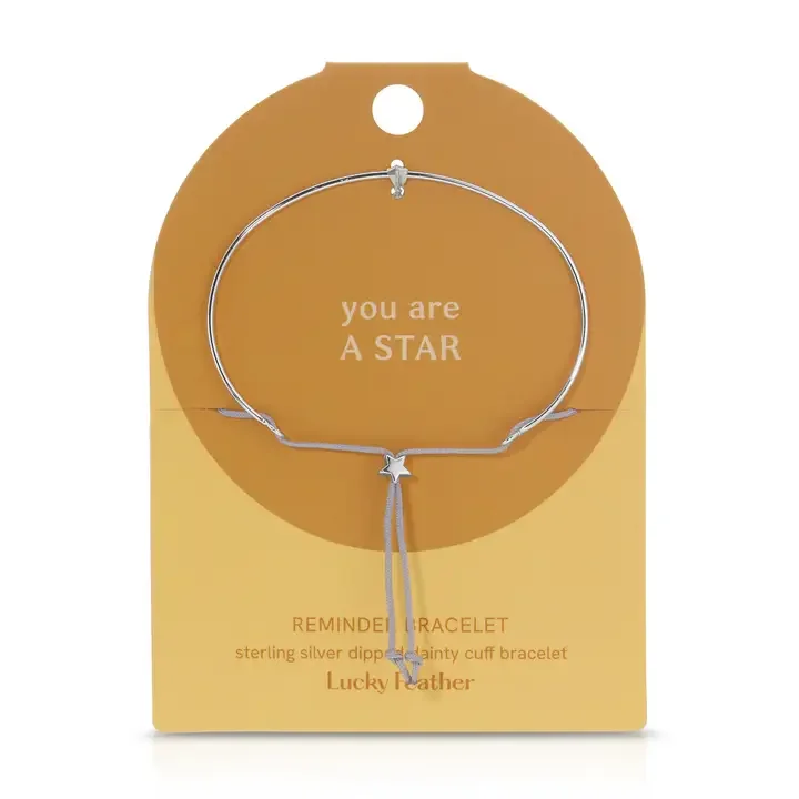 Reminder Bracelets - You Are A Star - Yellow Gift Packaging