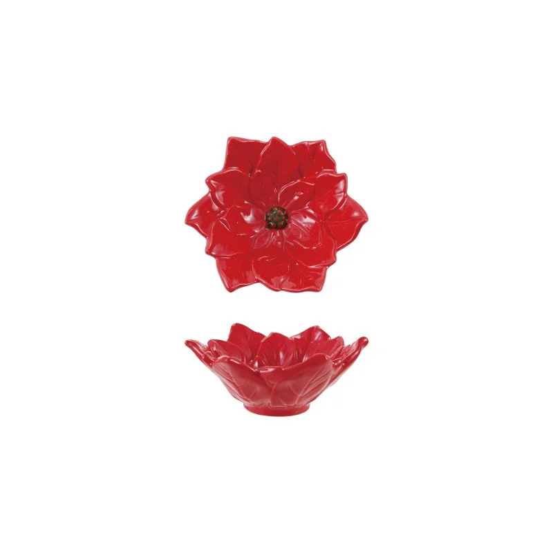 Poinsettia Shaped Dish