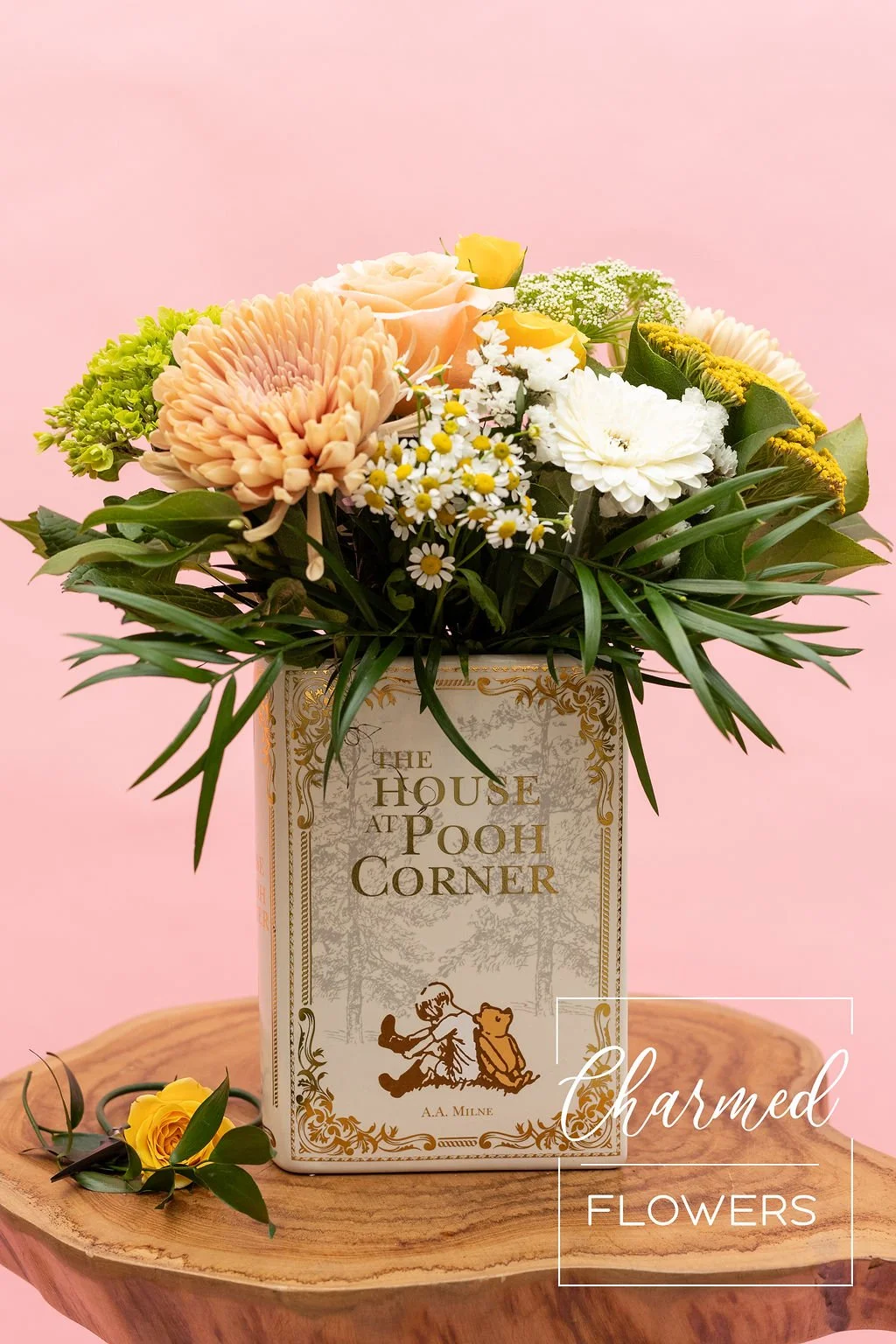 Winnie the Pooh Book Vase Arrangement
