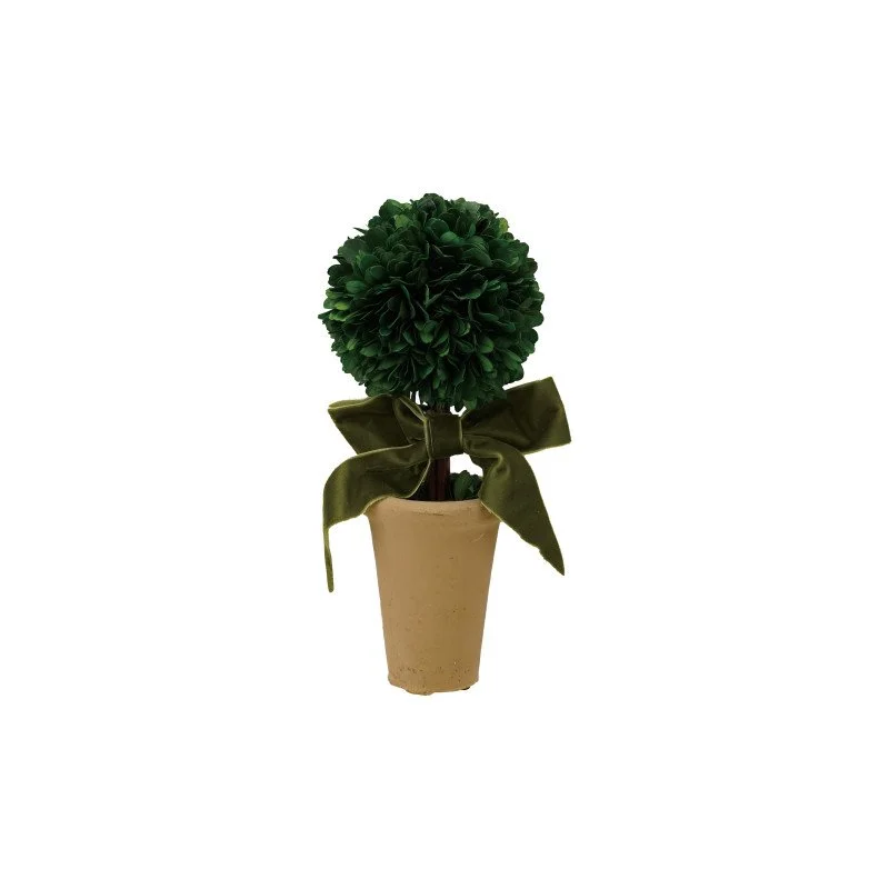 Dried Boxwood Tree in a Gold Pot, Holiday and Christmas Decor