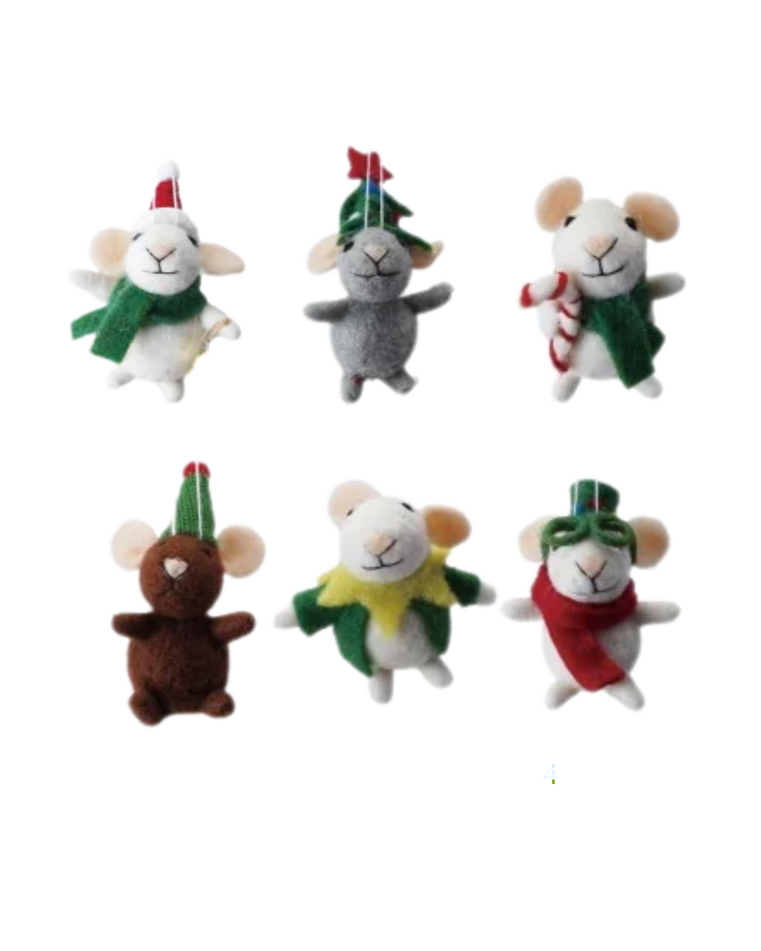 Holiday Felt Mice Ornament