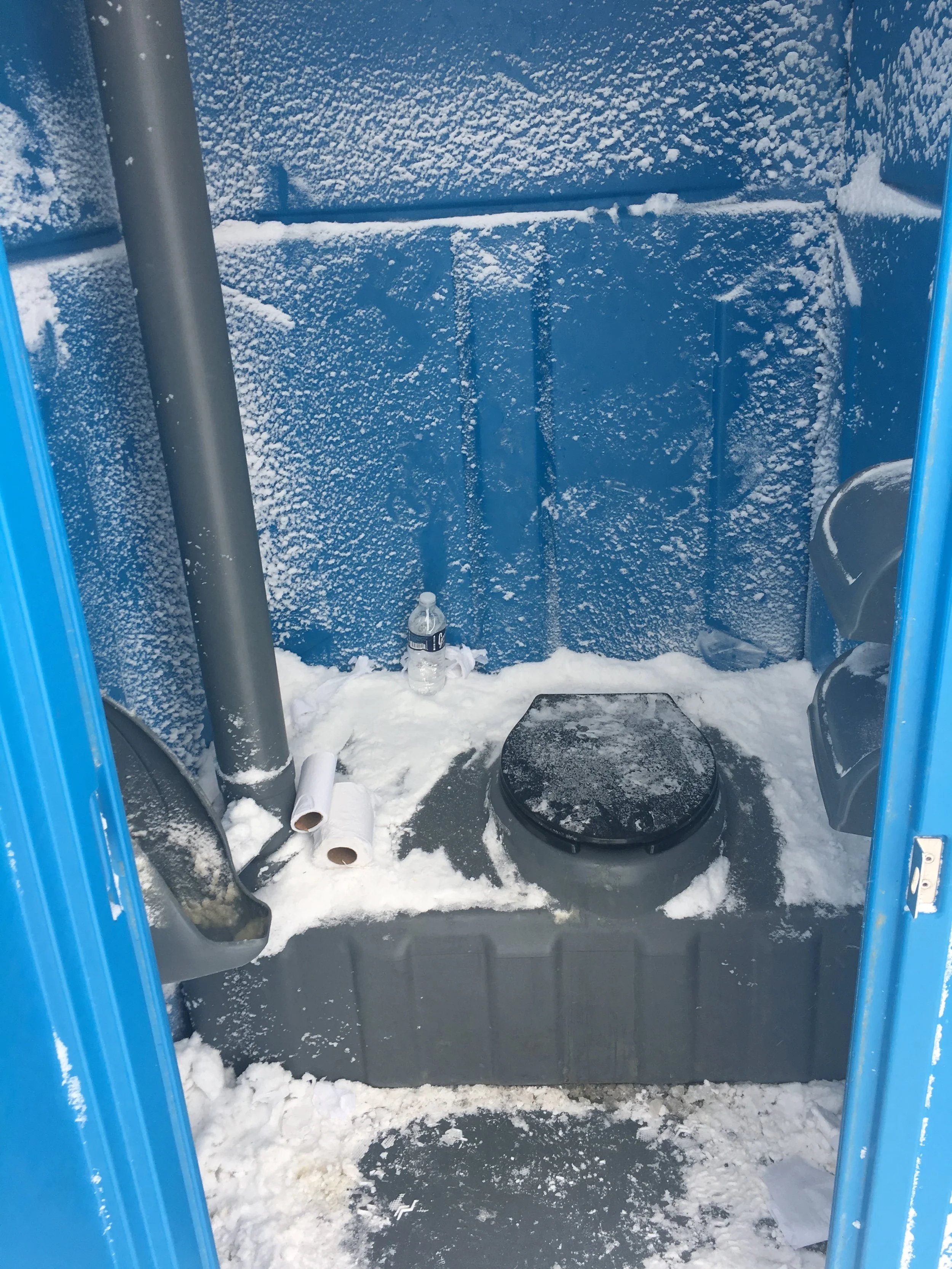 This is what it's like to use a port-a-potty during a blizzard in North Dakota. Photo by Lindsay Hill. 