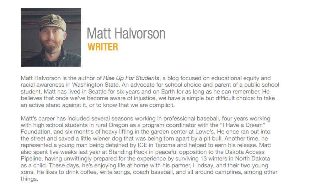 Matt Halvorson WA Charters Annual Conference bio