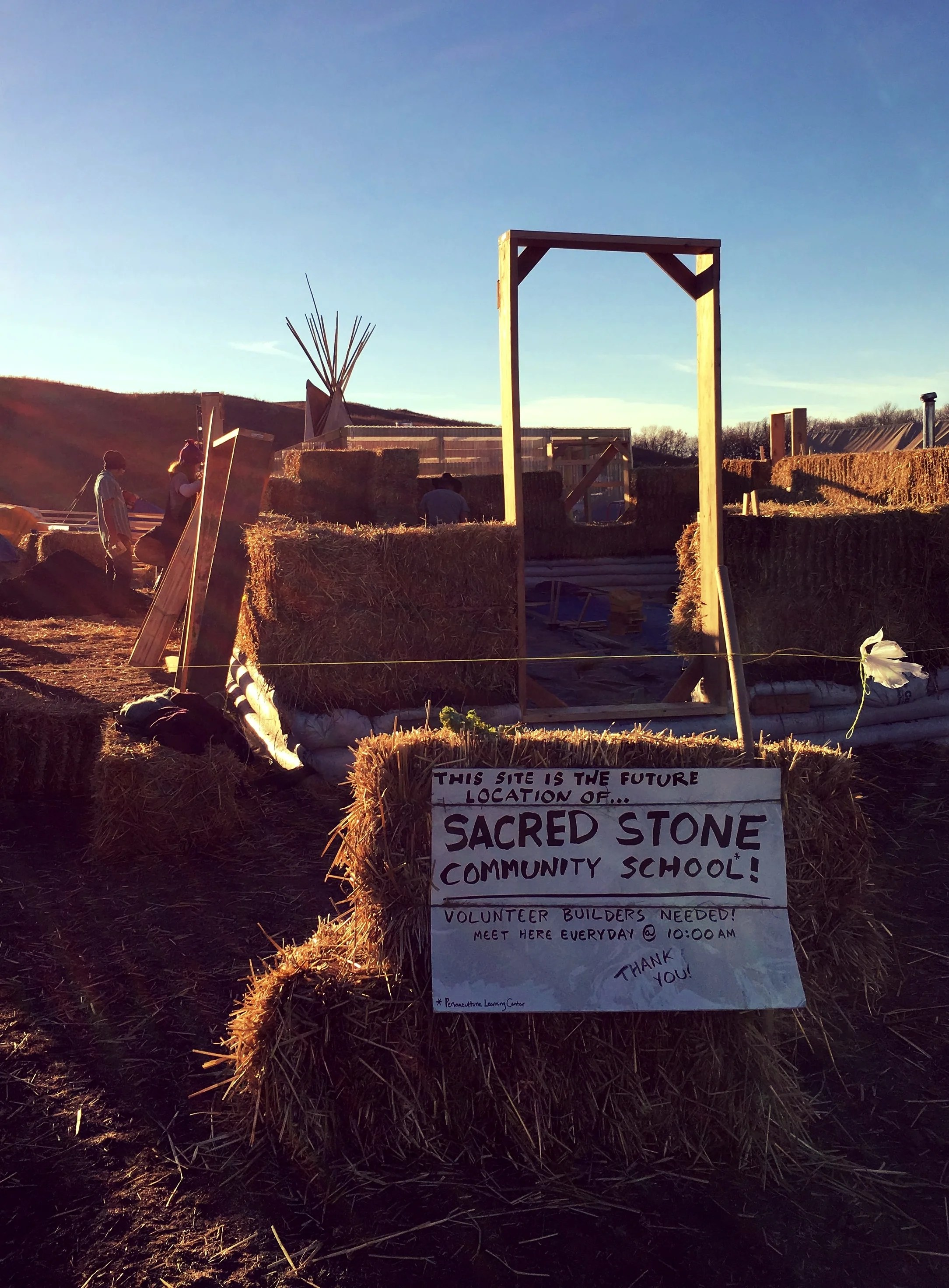 Sacred Stone Community School in Cannonball, ND,&nbsp;November 2016. Photo by Matt Halvorson.