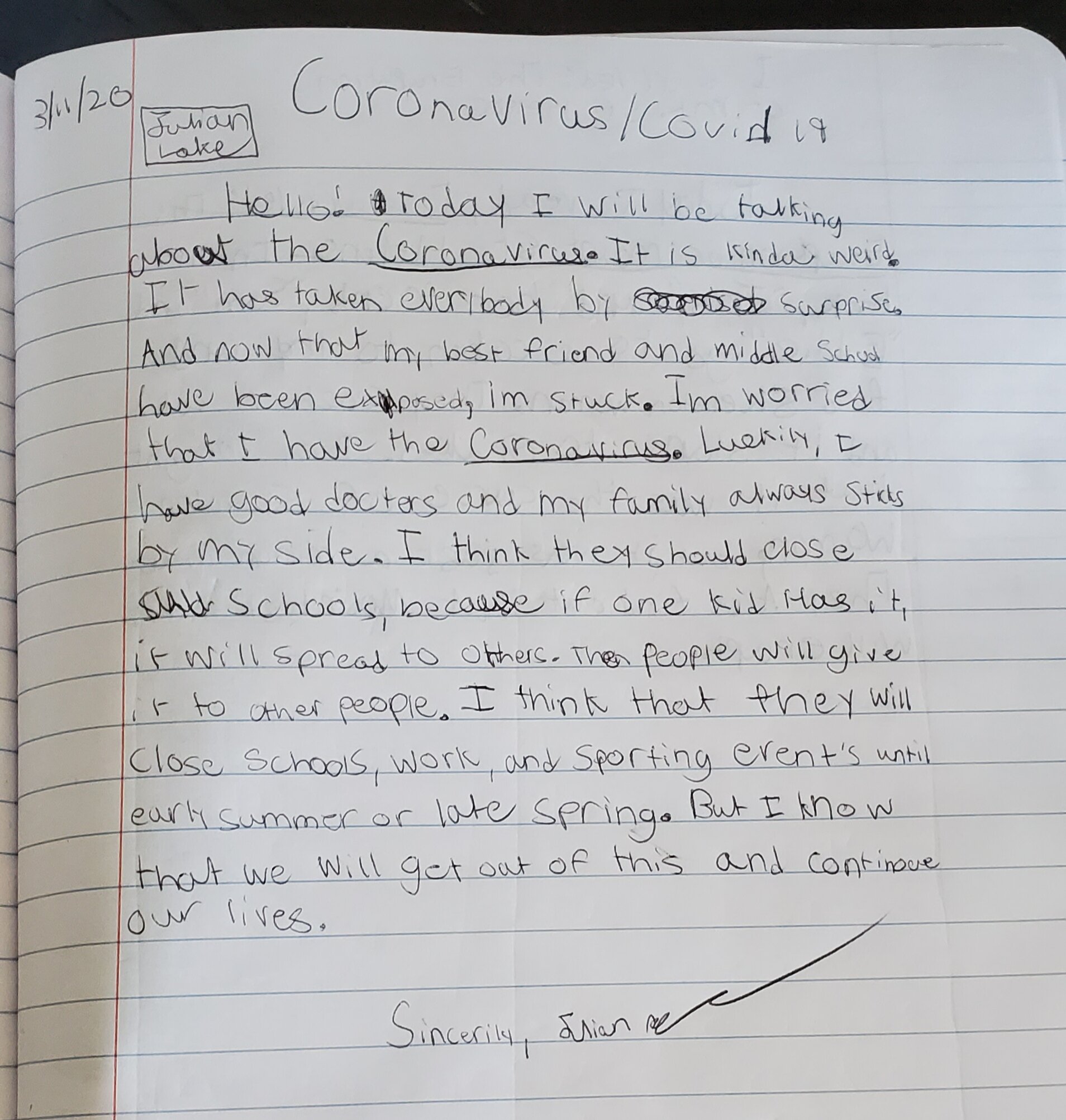 Let's get your kids writing during the Coronavirus Quarantine