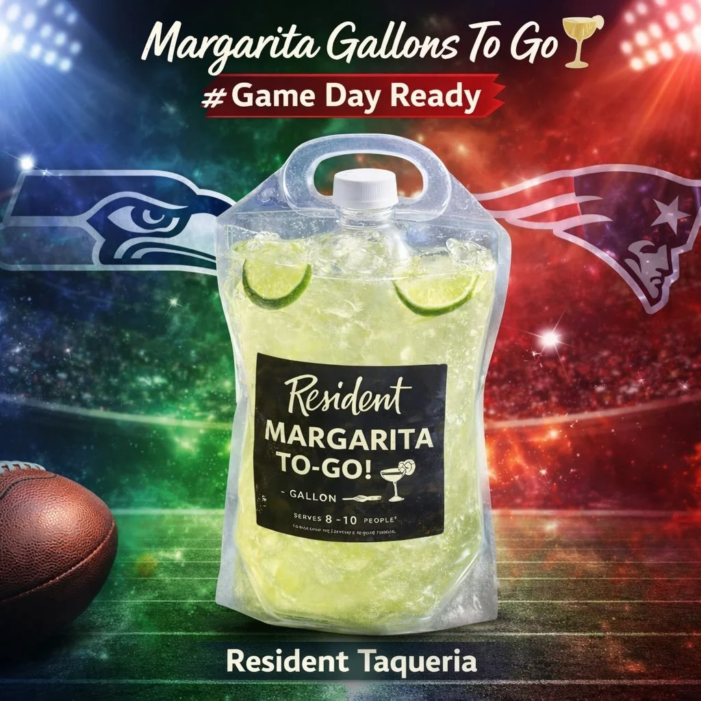 Game Day. No Distractions. Just Margaritas. 🍹🏈
Resident Margarita Gallons To Go &mdash; ready for kickoff.
Order. Pick up. Pour.