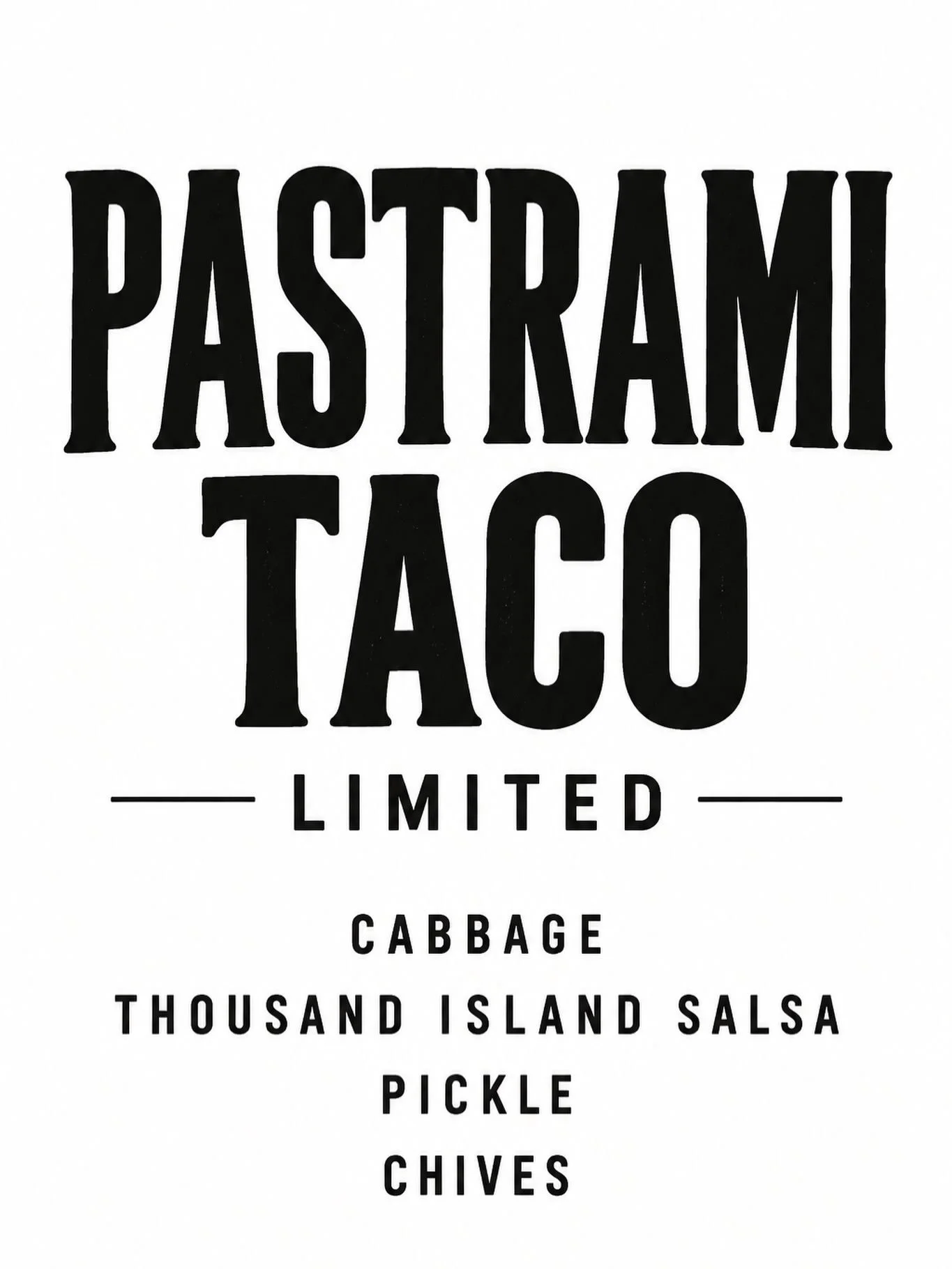 For a very limited fun special / PASTRAMI TACO, seriously if you want to try tonight maybe your only chance!