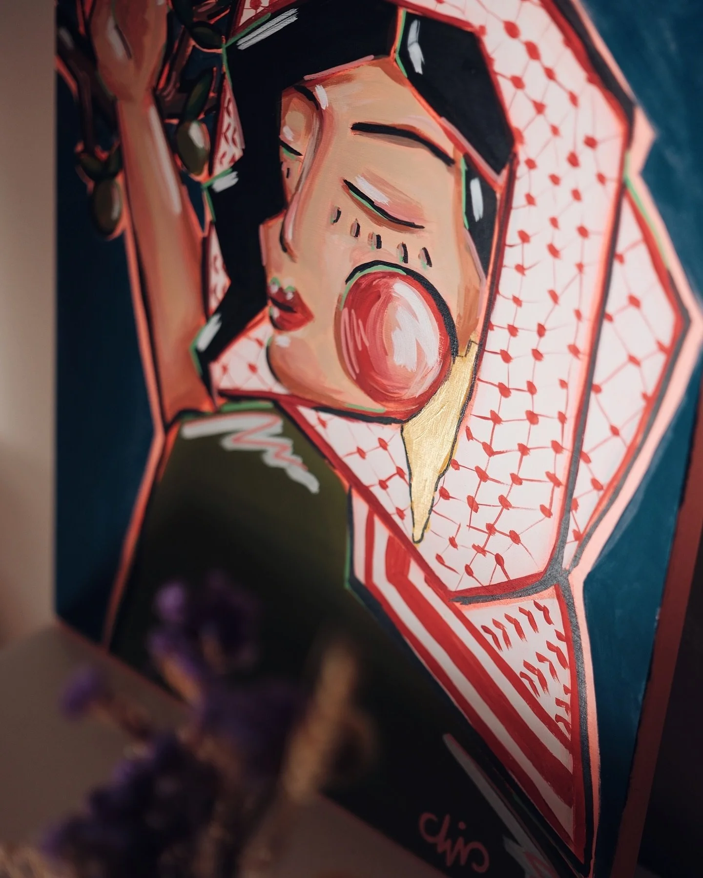 ✨ Auction Alert ✨ ‘OLIVA DE LA ESPERANZA’
I’m thrilled to announce that this painting, created live at the Jam for Palestine event on October 26th, is now up for auction! 🎨
Starting bid £75. To bid, simply comment your bid