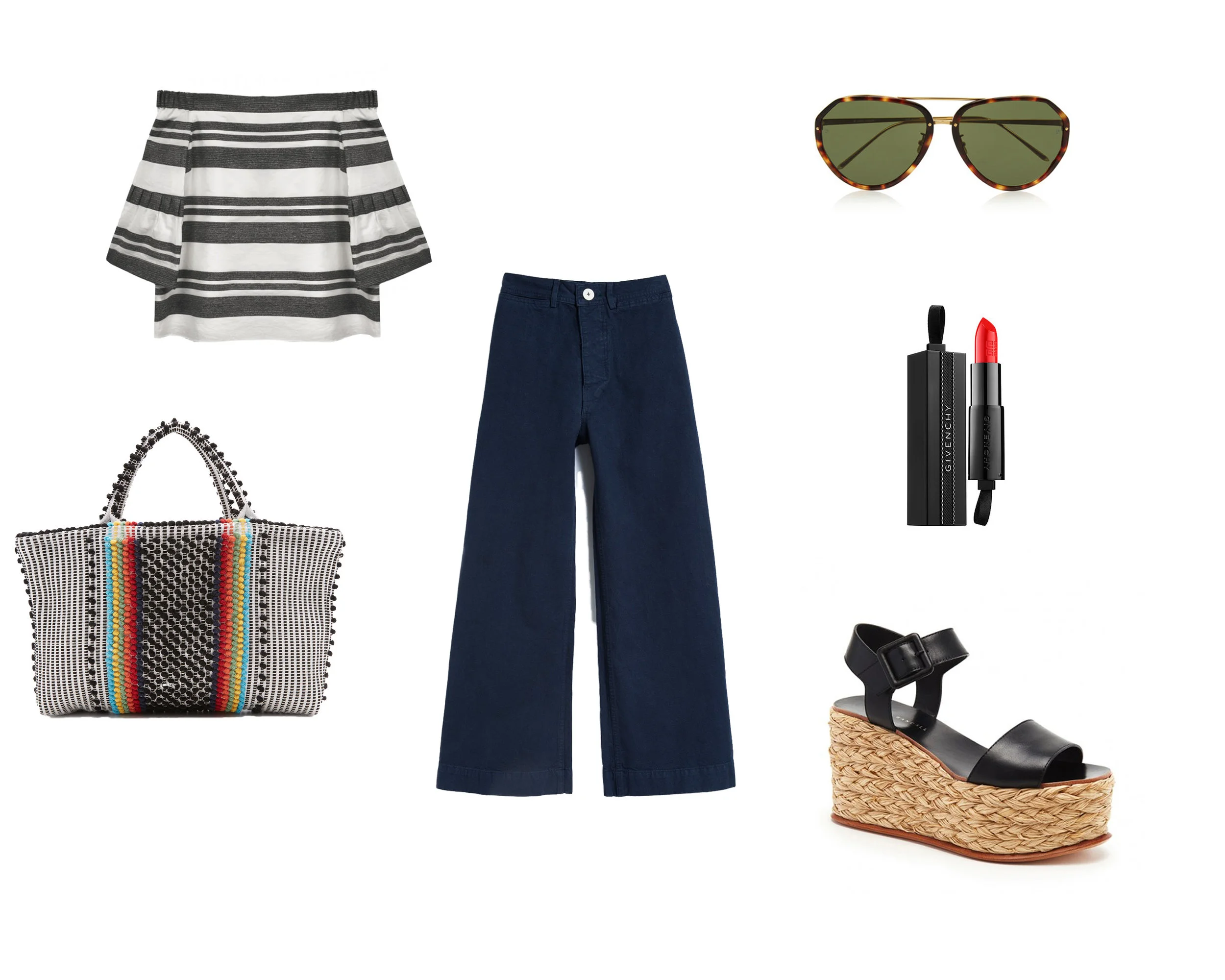 Striped Off the Shoulder Top