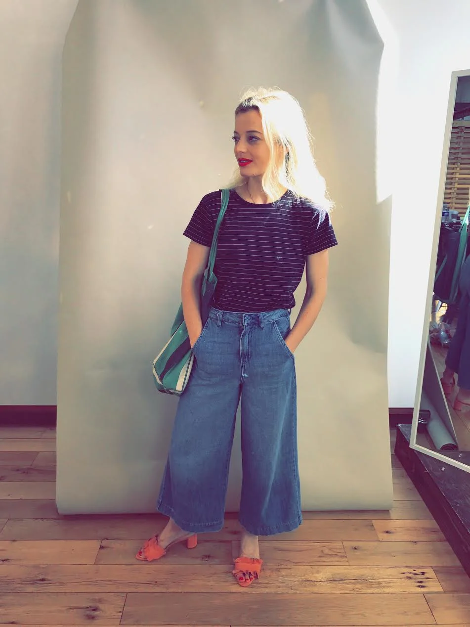 Ph: Me, keeping it basic, in the high waist wide cropped jean. Photographed by Becky Erris.