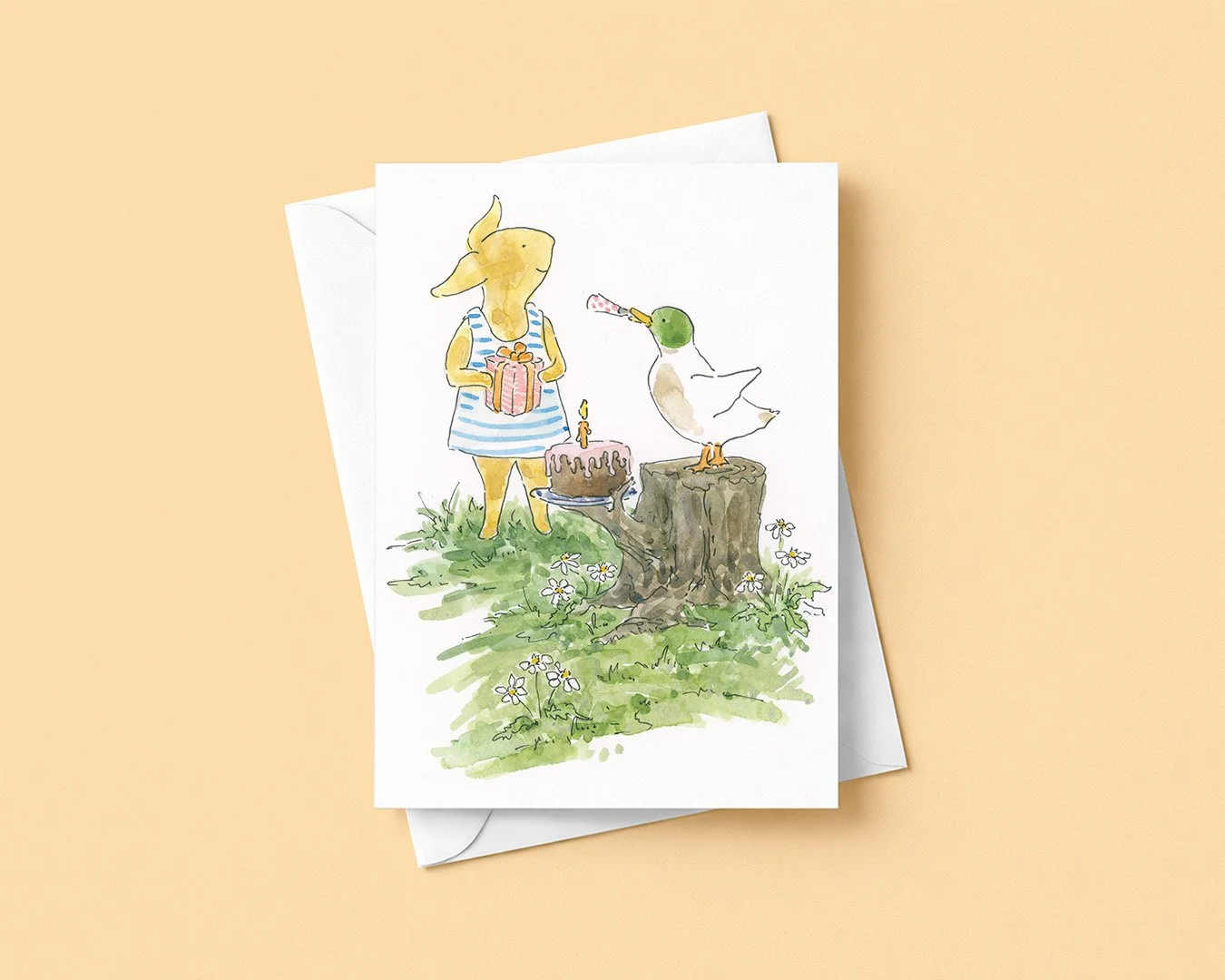 Happy Birthday Rabbit! - Note Card