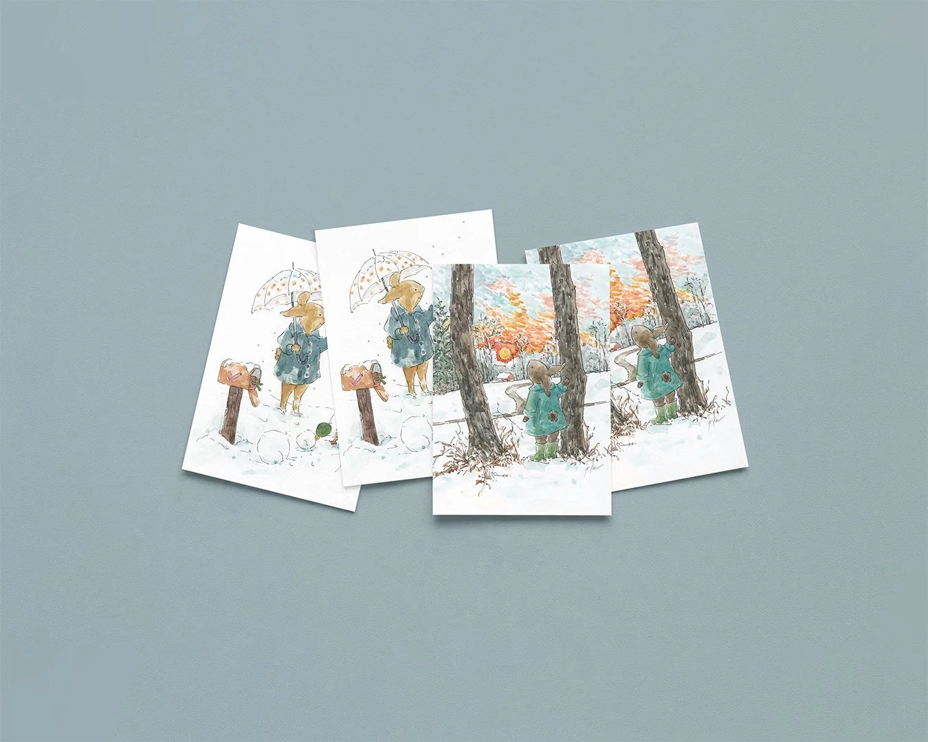 Snow Collection - 4 Note Cards