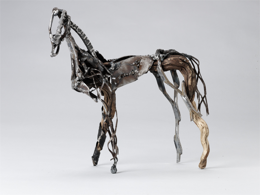 Karen Shay, horse, steel and wood,  14 x 9 x 4 inches.jpg