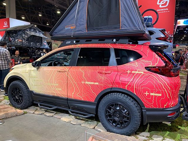 Off-roading in a Honda has never looked so cool. Check out these two HR-V and CR-V rugged rides fit with @kmcwheels @motometalwheels and @nittotire @roofnest . Wanna ruff up your honda ? Give us a call and we&rsquo;ll built a package Specialty for wh