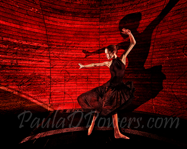 Dancer On Red Wall
