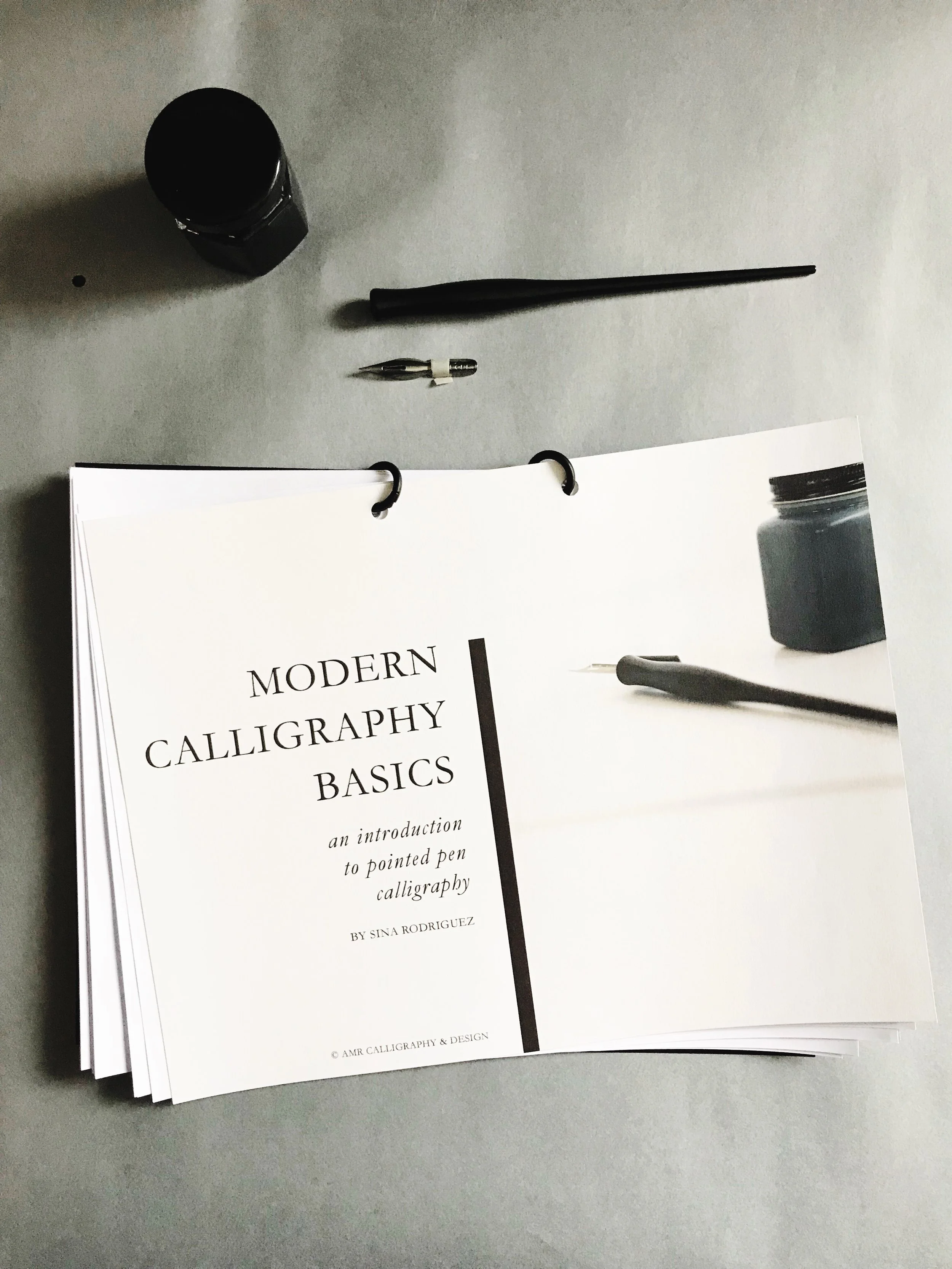 AMR Calligraphy & Design Workshop AMR Modern Calligraphy Alphabet Workshop Workbook
