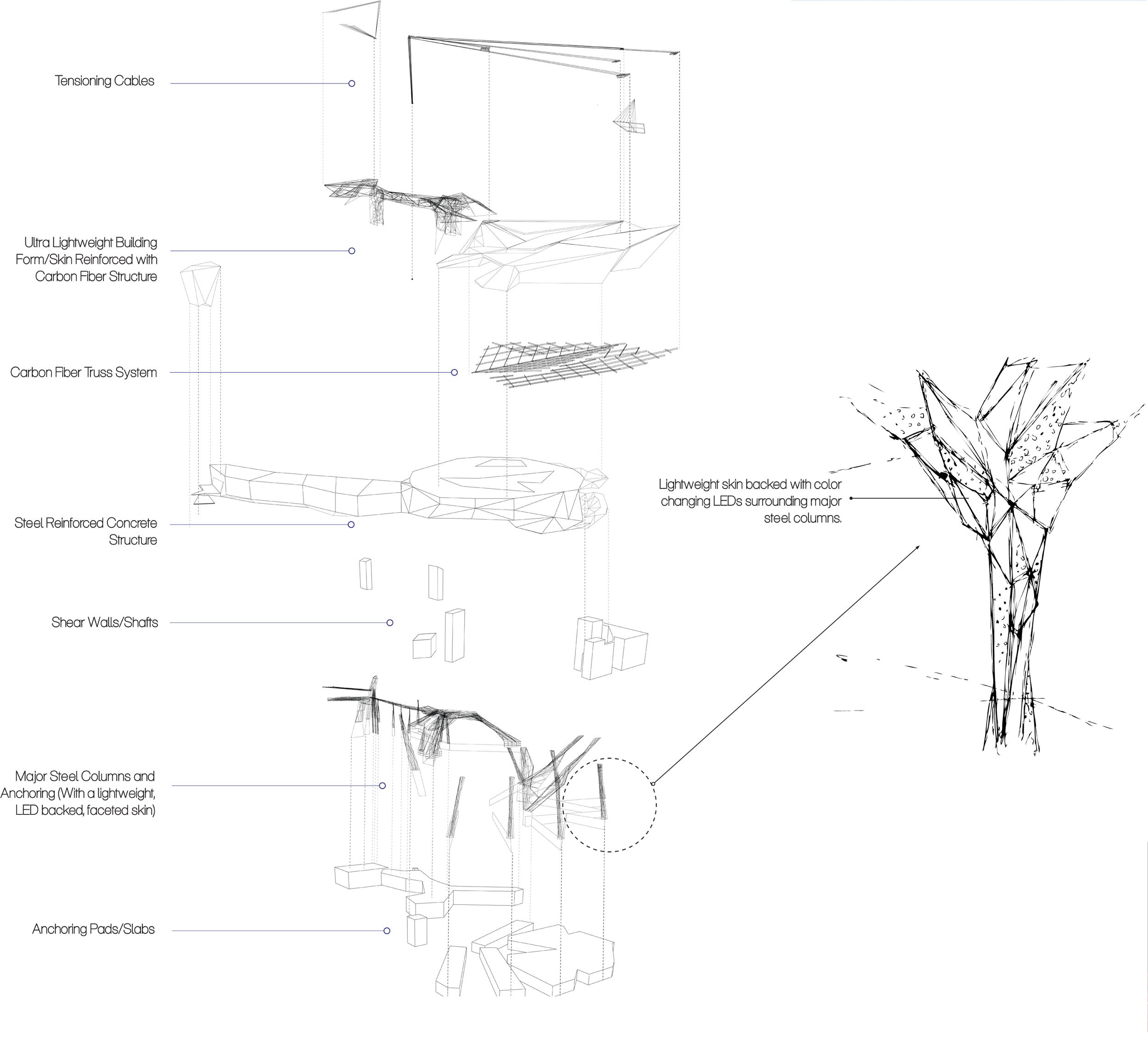  Exploded Structural Axonometric