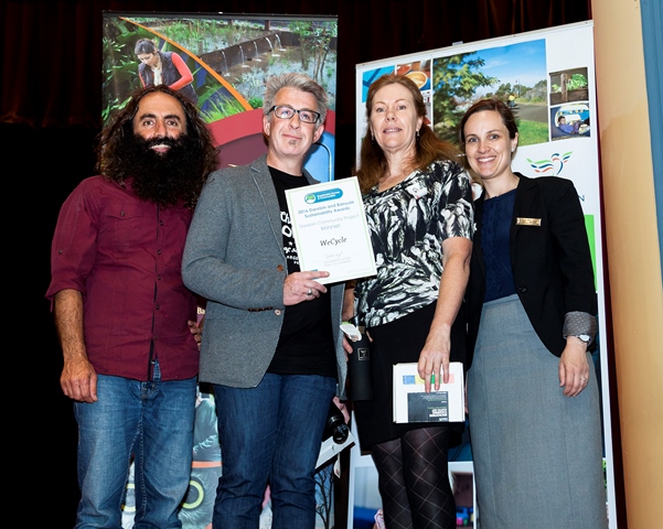 Craig and Gayle with CostaGeorgiadis who hosted the awards and Mayor Kim Le Cerf