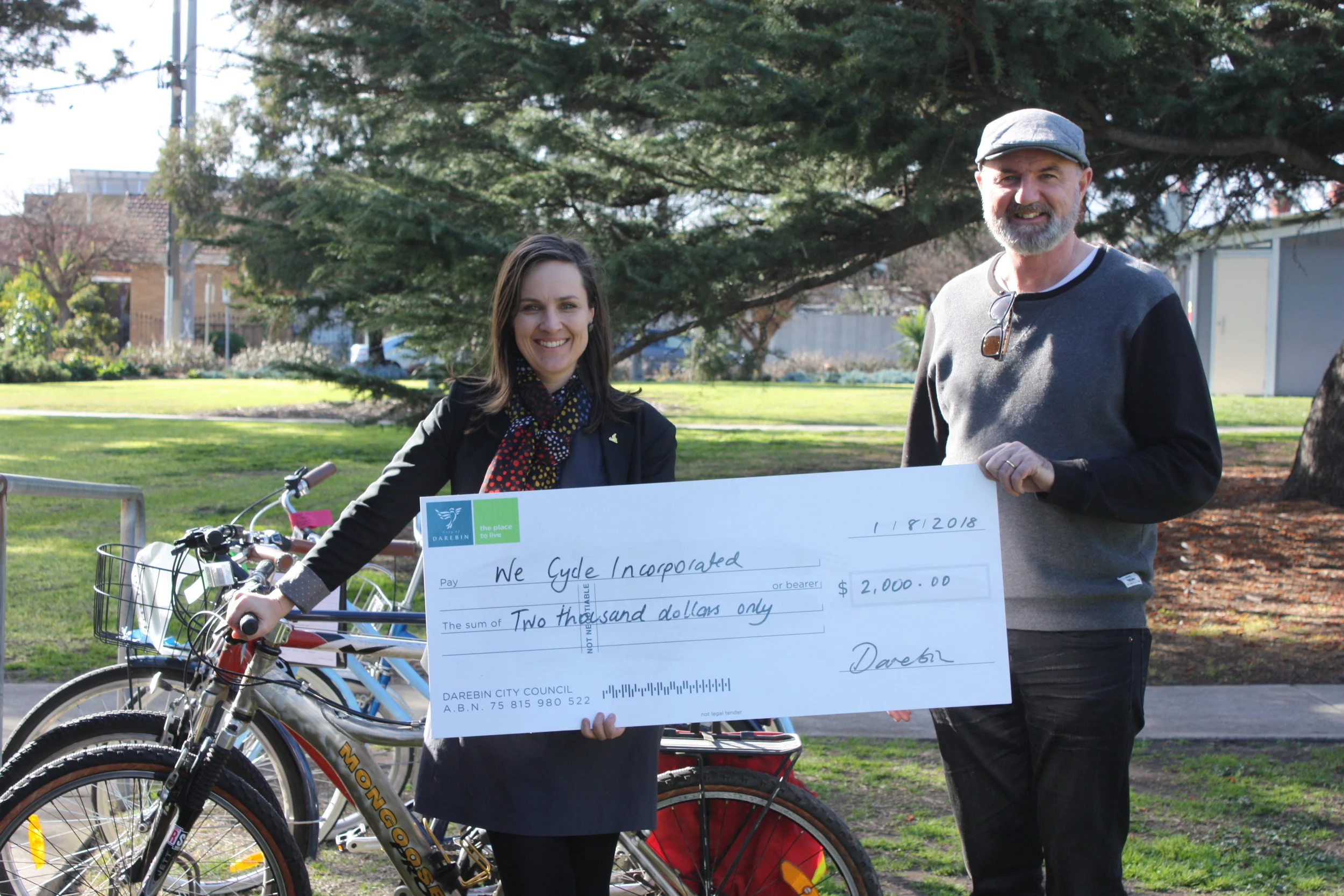 Mayor talks about Darebin City Community Grant to WeCycle