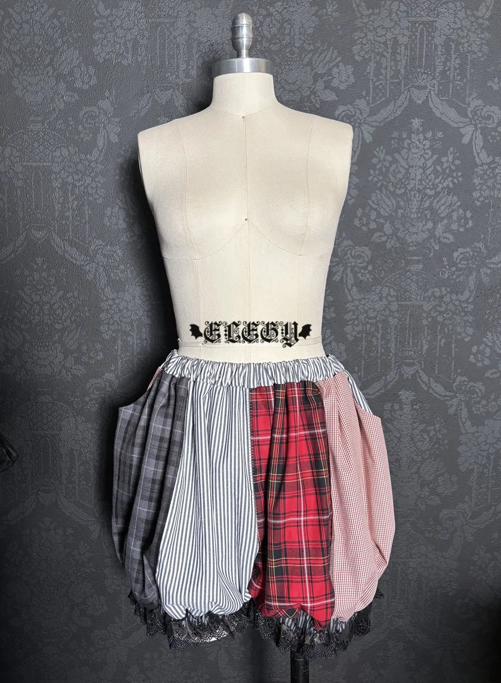 Garbage Shorts #008 (autumnal patchwork)