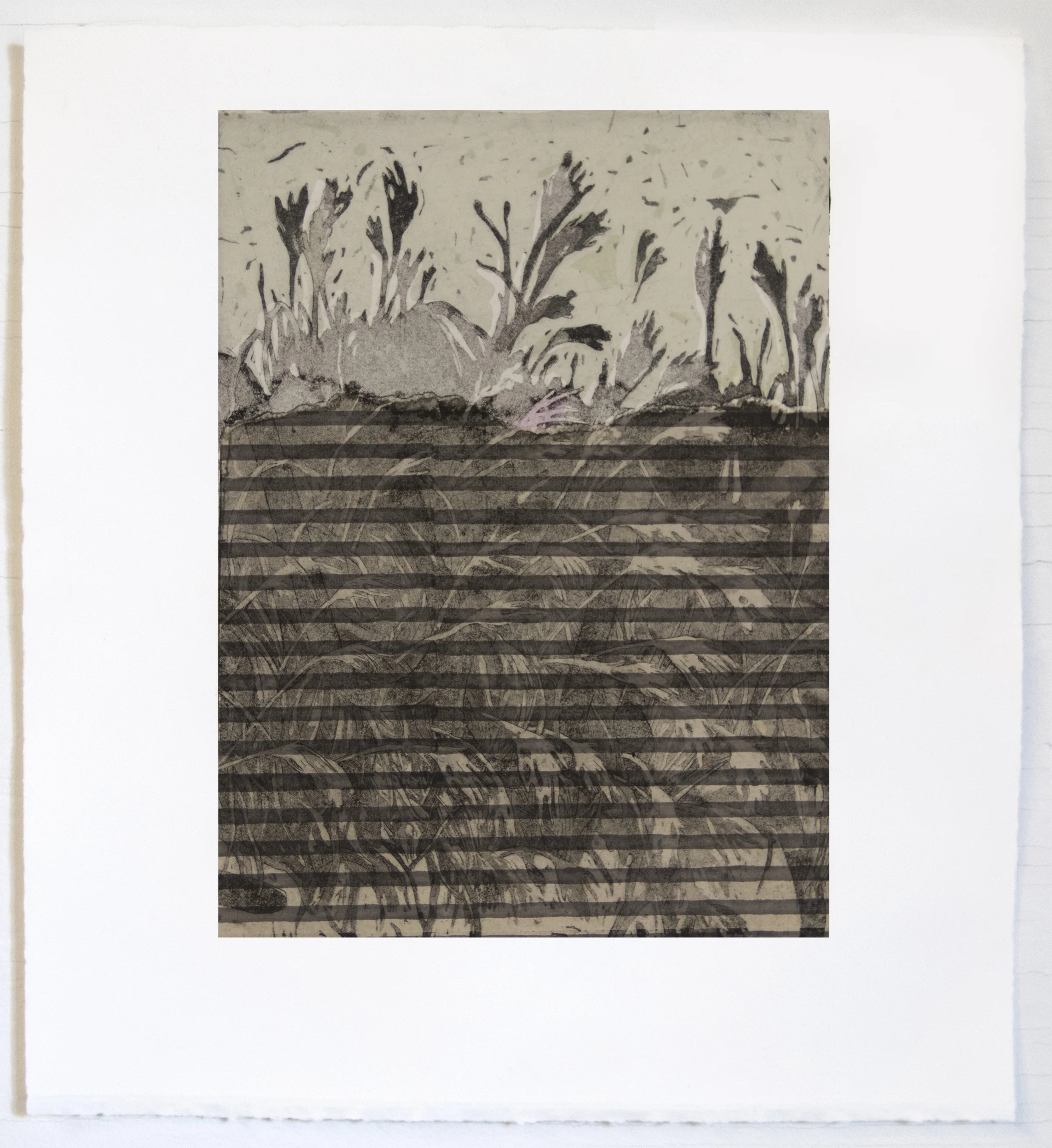Property ; Intaglio, Chine Collé and Found Paper, 10''x13'', 2017