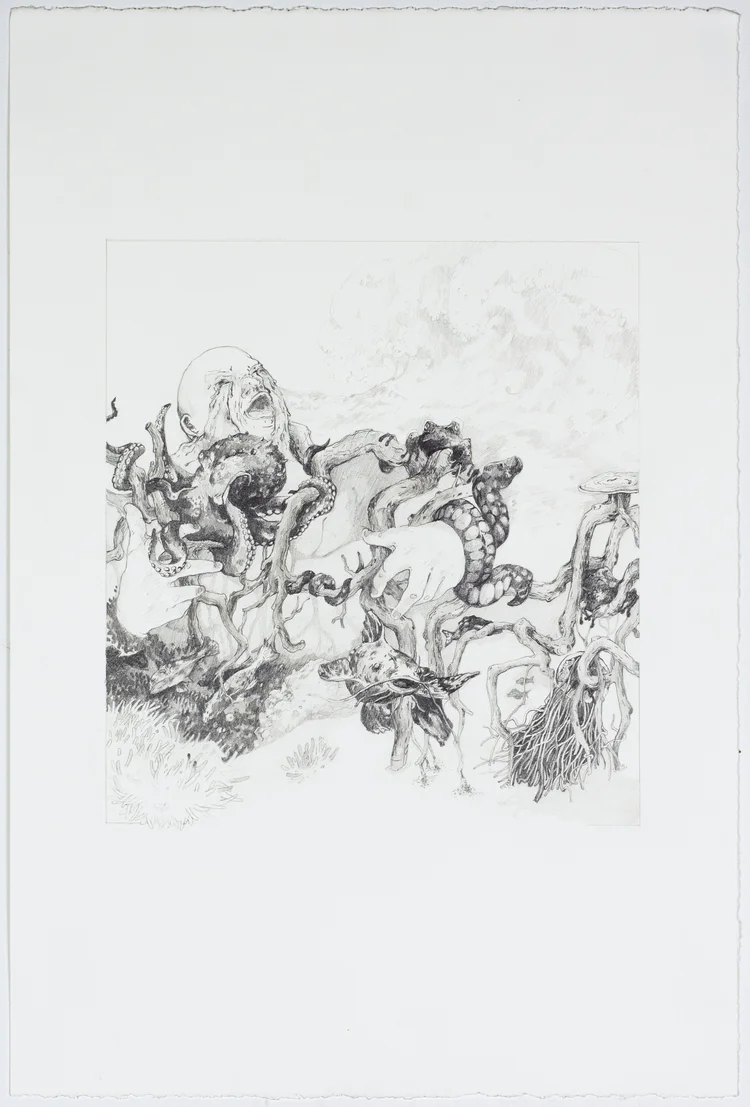 A Personal Flood; Graphite, 15”x22”, 2014