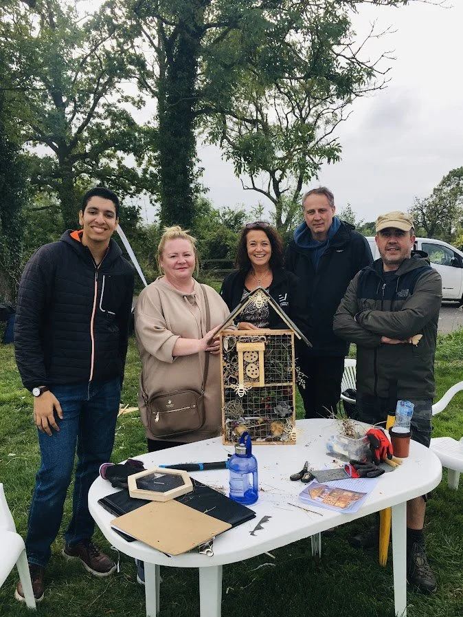 group photo with bug hotel.JPG