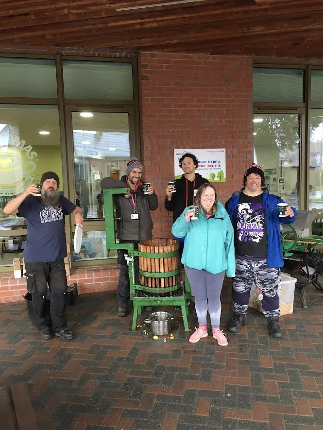 Apple Pressing with our Green Therapy Group 