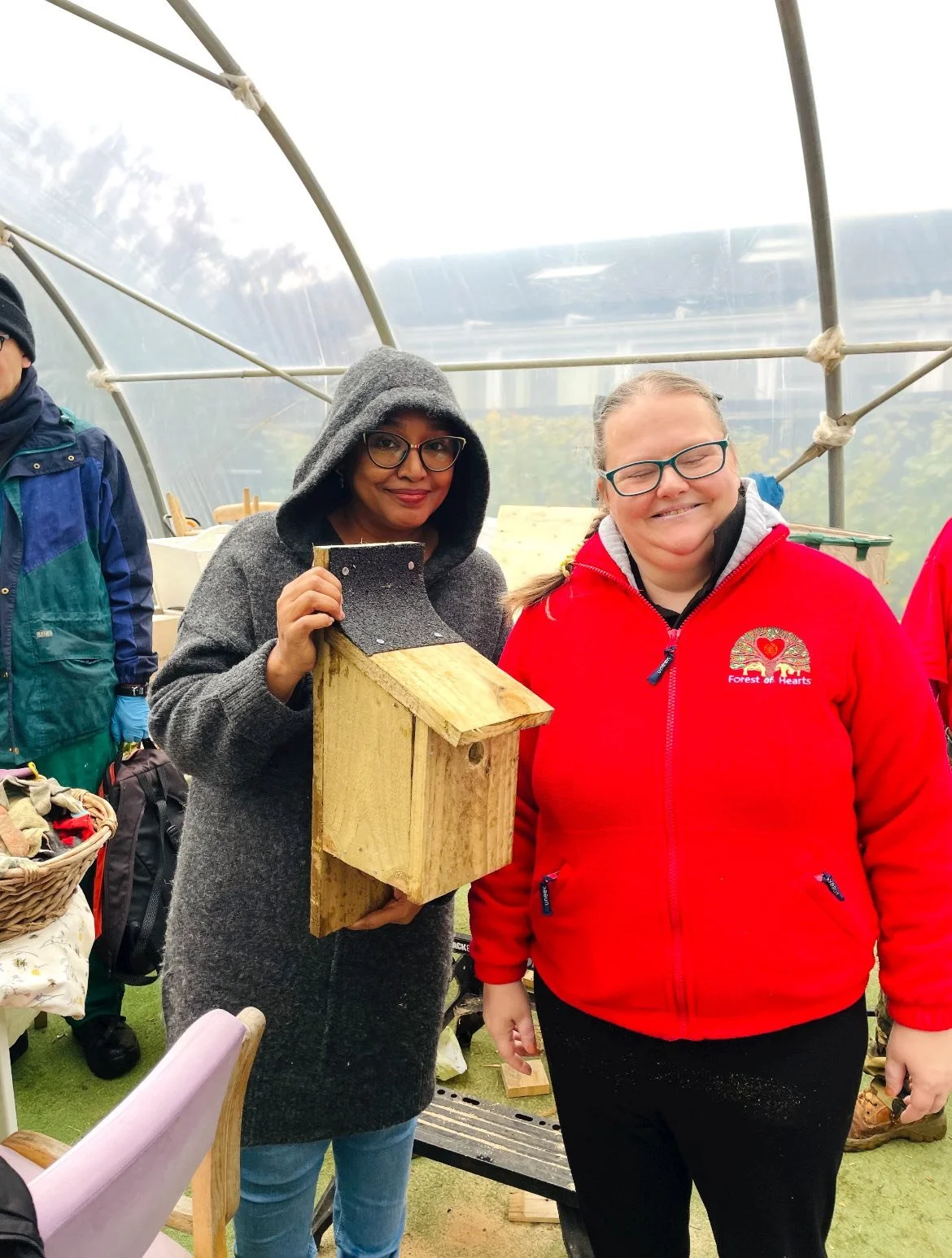bird boxes made by volunteers.jpg