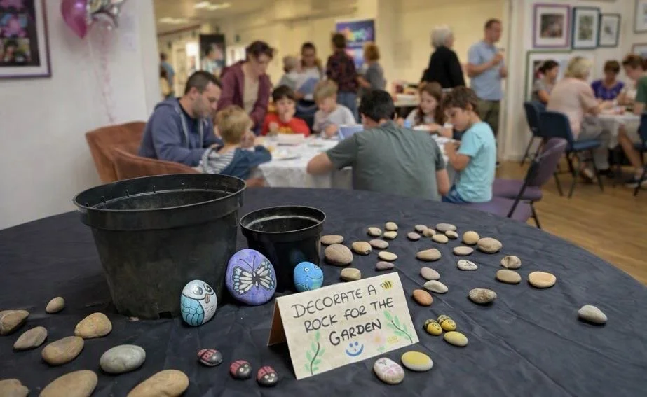 Community Rock-Painting at Rother Street Arts House for the Stratford Town Trust Fun Palace 