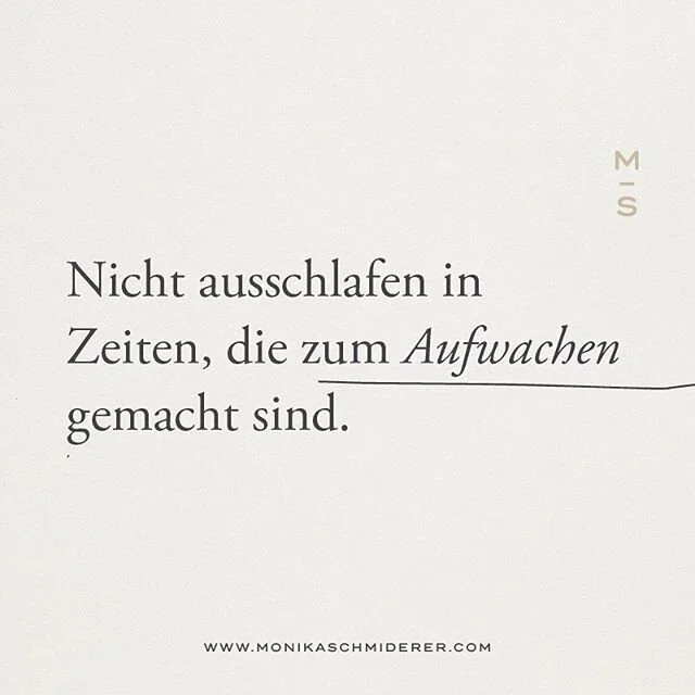 Wir haben immer die Möglichkeit, die Augen zuzumachen und uns „nochmal umzudrehen.“ Doch jetzt ist es Zeit... Zeit wach zu werden.
Wo siehst du unsere größten Chancen als Menschheit? Wo sollen wir wach werden?
Herzlich,