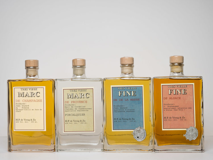 Diverse soorten Marc en Fine leverbaar.