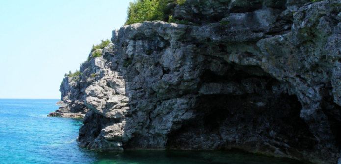 The "Grotto" at the Bruce Peninsula National Park, Northwest of the Proposed DGR Site near Kincardine.