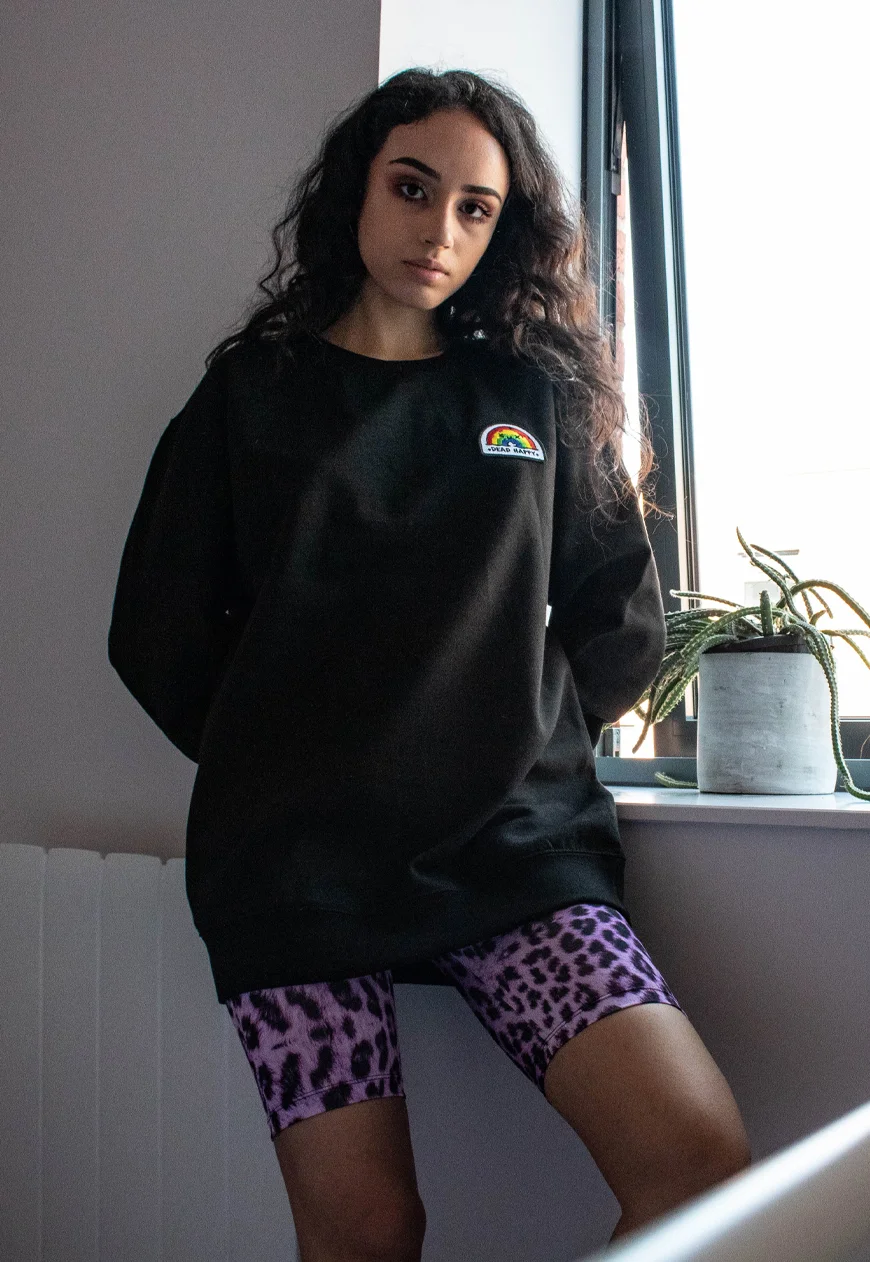 Dead Happy Black Sweater Womens Full.jpg