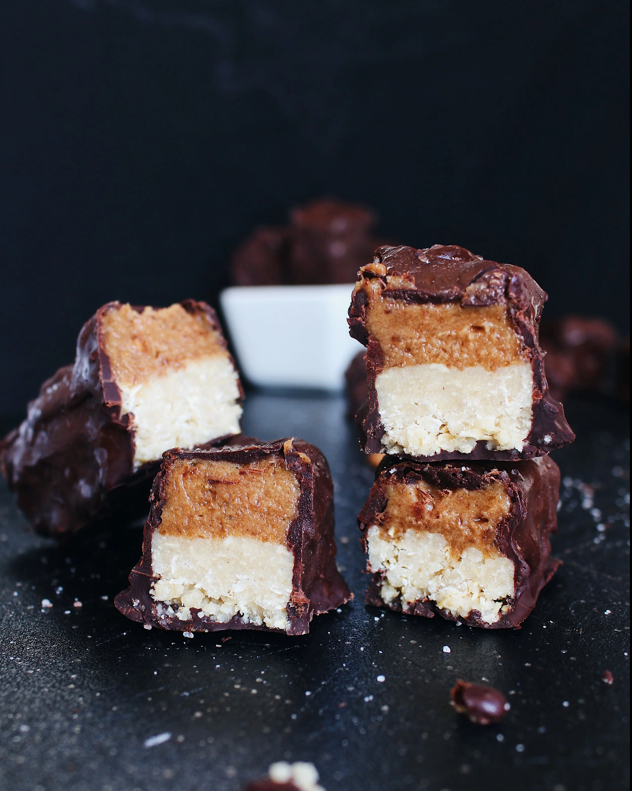 Peanut Butter Twix Bars - Veganized!