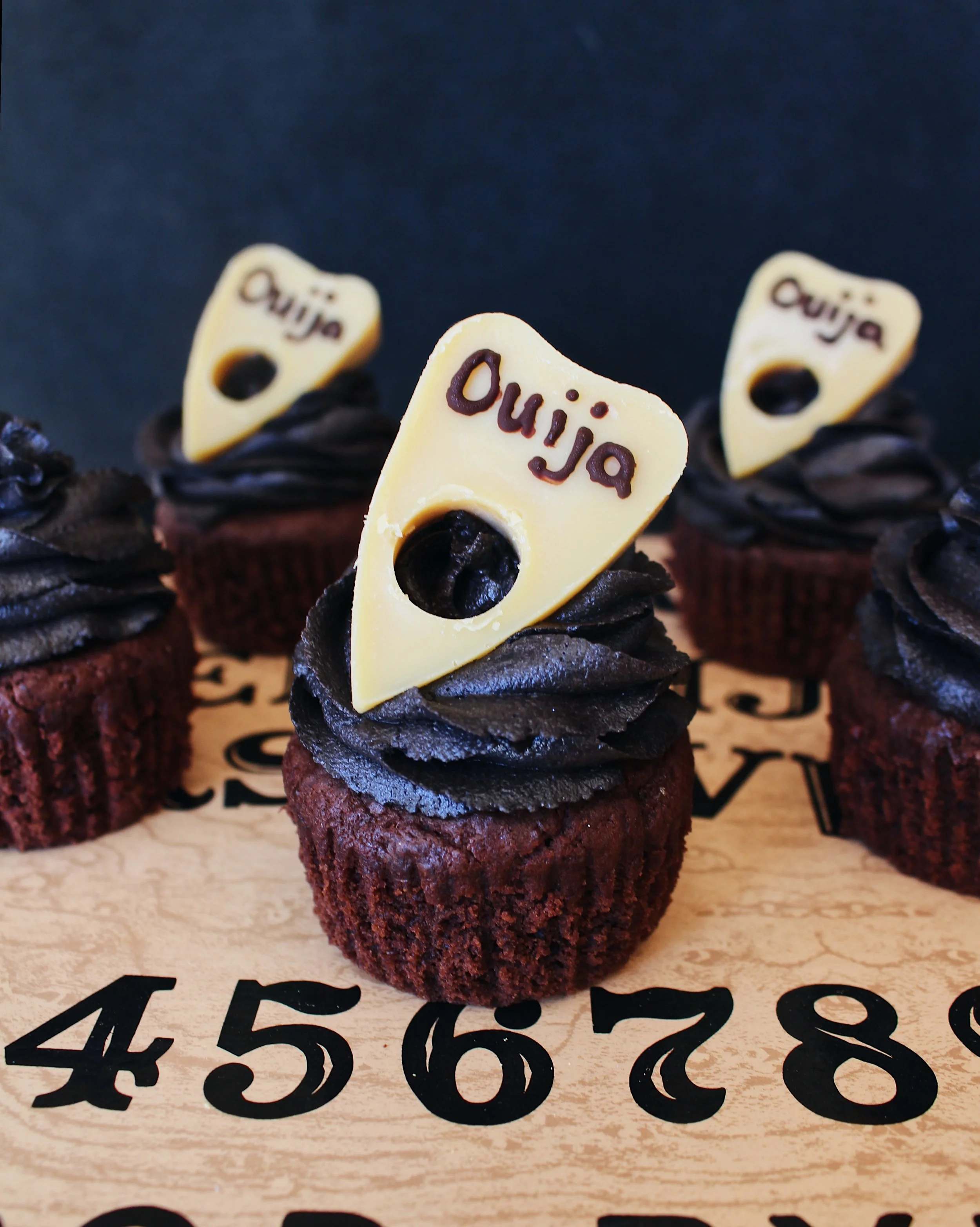 Ouija Cupcakes - Double Chocolate Vegan Goodness