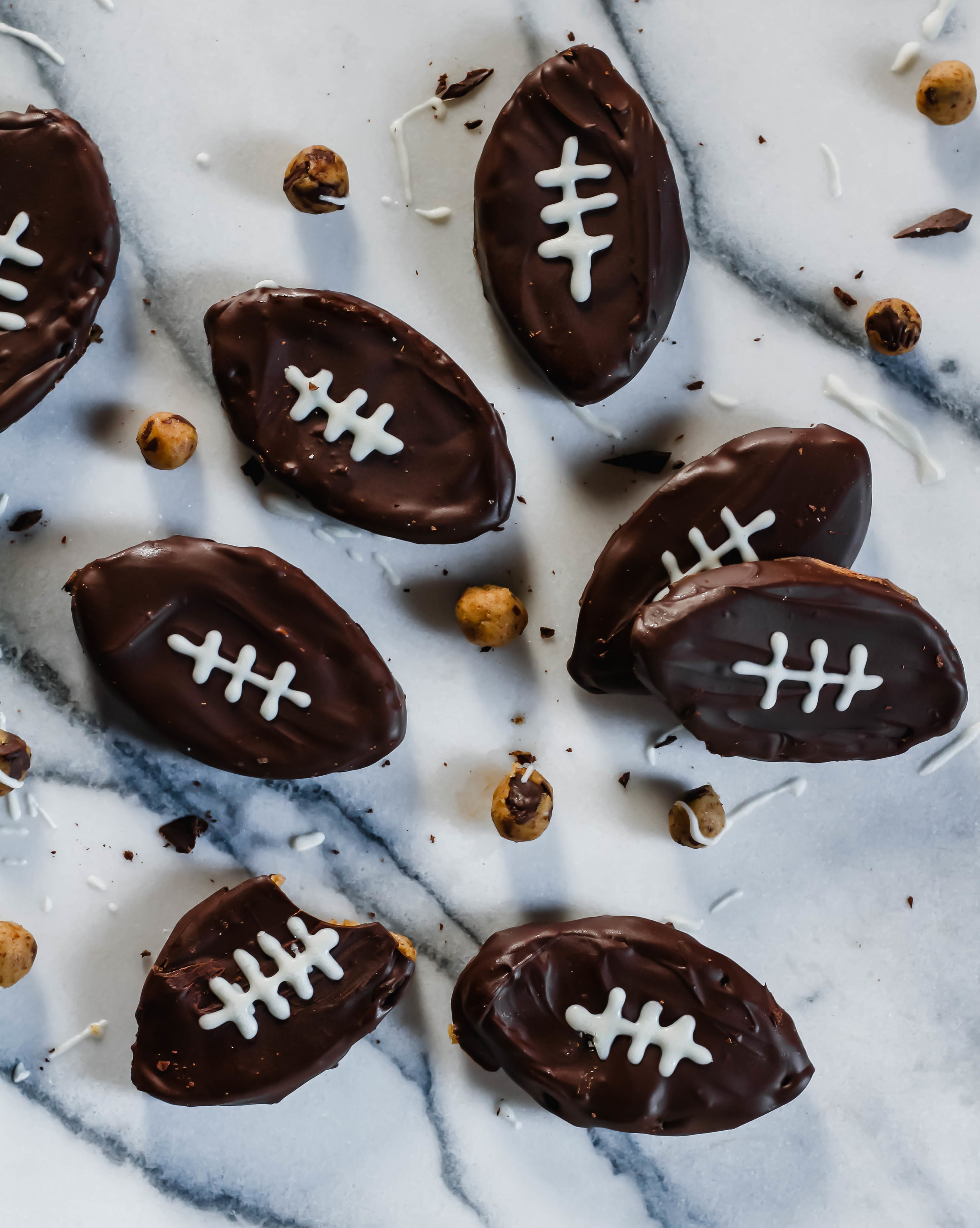 Cookie Dough Footballs - Healthy Super Bowl Vegan Treat