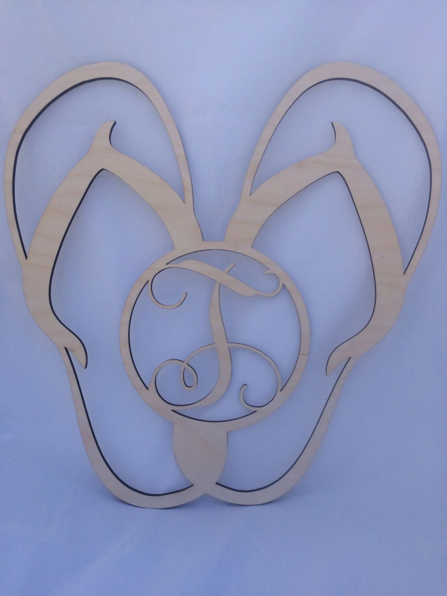 custom laser cut wooden monogram