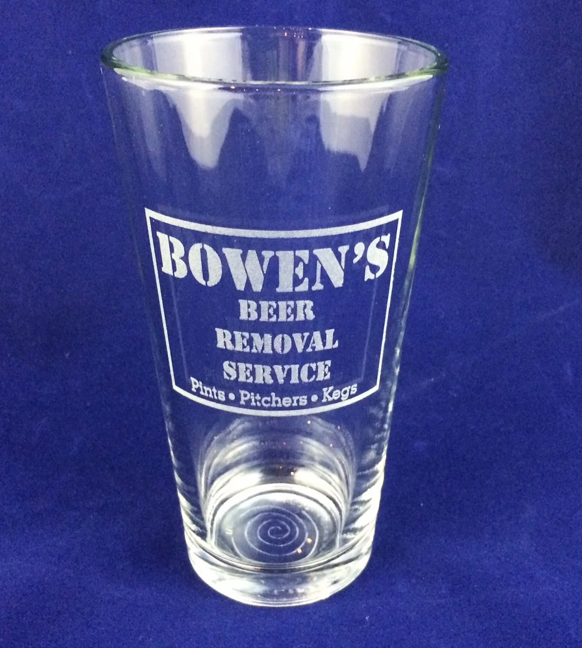 laser engraved pint beverage beer glass