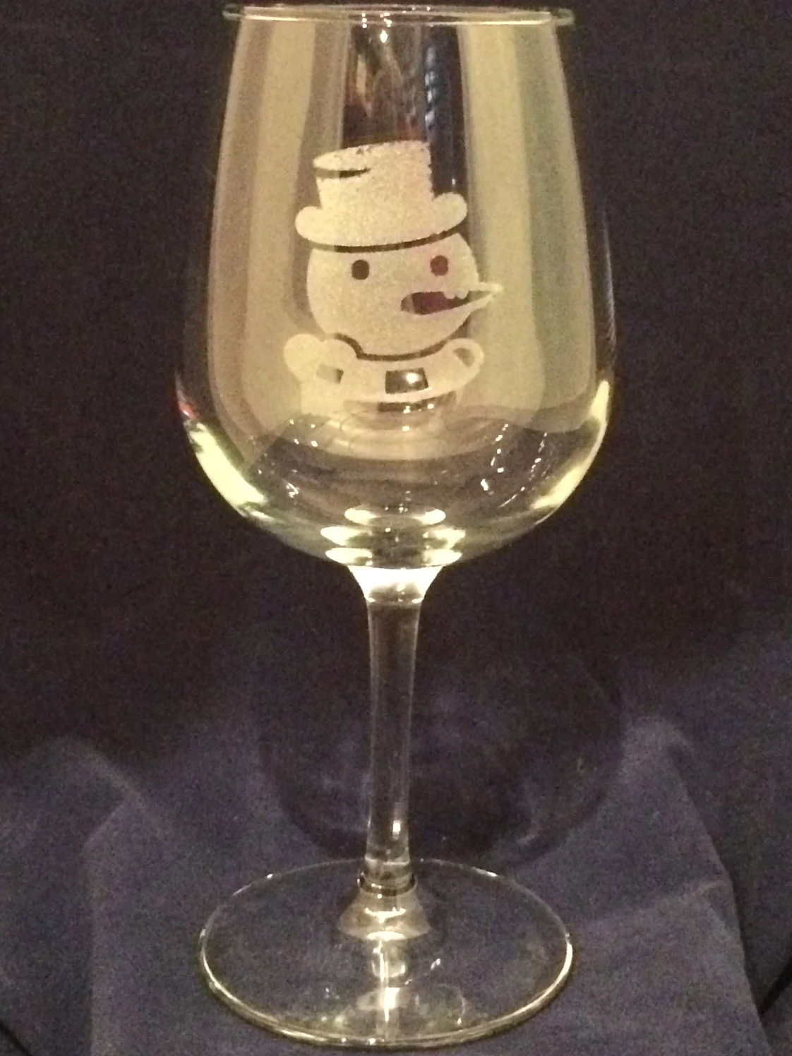 custom laser engraved wine glass